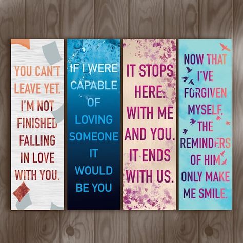 It Ends With Us Bookmark Ideas, November 9 Bookmark, Colleen Hoover Bookmarks, It Ends With Us Bookmark, Reminders Of Him, Teenage Books To Read, Romance Books Quotes, Ugly Love, Best Quotes From Books