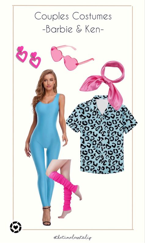 Barbie And Ken Costume Couple, Barbie Ken Costume, Ken Halloween Costume, Ken Costume, 2022 Costumes, Barbie And Ken Costume, Pirate Ideas, Easy Couples Costumes, Costume Couples