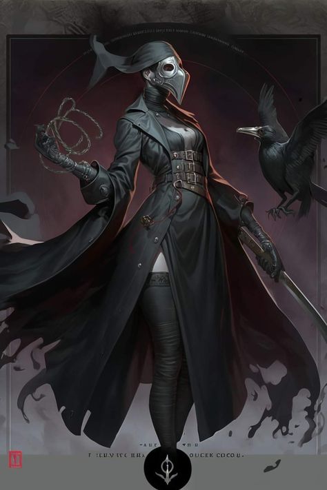 Plague Doctor Woman, Anime Plague Doctor, Plague Doctor Art, Doctor Woman, Blood Magic, Doctor Art, D D Character Ideas, Rpg Characters, Female Doctor