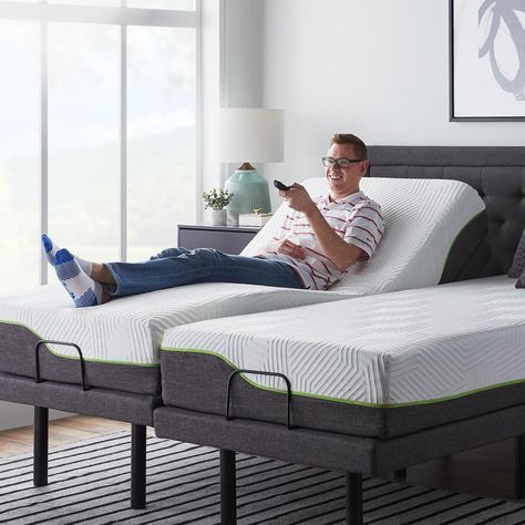 Gone are the days of propping yourself up with pillows to be comfortable, now your bed does it for you! Check out our adjustable bed frames and let your comfort begin! Adjustable Bed Base, Adjustable Bed Frame, Adjustable Bed, Online Mattress, Adjustable Mattress, Adjustable Base, Firm Mattress, Box Bed, Bed Base