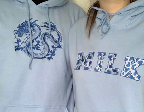 Blue Hoodie Embroidery, Hoodie Embroidery, Embroidery Hoodie, March 20th, Blue Hoodie, Aesthetic Fashion, Textiles, Embroidery, Nike