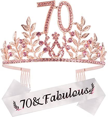 70th Birthday Party Ideas For Mom, 70th Birthday Parties Decorations, 11 Birthday, 70th Birthday Decorations, Happy 11th Birthday, Month Quotes, 70th Birthday Invitations, Birthday Tiara, Birthday Sash