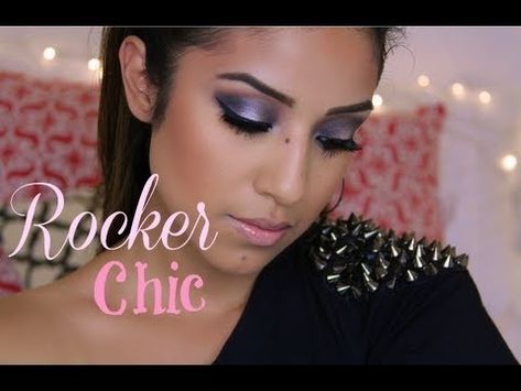 Rocker Chic Makeup Tutorial Rock And Roll Makeup Rocker Chic, 70s Rock Makeup, Rocker Chic Makeup, Rock And Roll Makeup, Rock Makeup, Chic Makeup, Diy Beauty Recipes, Creative Eye Makeup, Camp Ideas