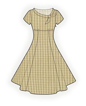 Flared Dress - Sewing Pattern #4368. Made-to-measure sewing pattern from Lekala with free online download. Flared Dress, Womens Sewing Patterns, Dress Sewing Pattern, Dress Sewing Patterns, Mode Vintage, Sewing Patterns Free, Vintage Sewing Patterns, Sewing Clothes, Sewing Inspiration