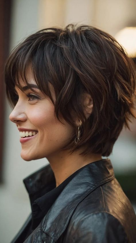 Pixie For Thinning Hair, Shaggy Short Hair, Chin Length Hair, Messy Short Hair, Bob Hairstyles For Fine Hair, Short Hair Styles For Round Faces, Penteado Cabelo Curto, 짧은 머리, Haircut For Thick Hair