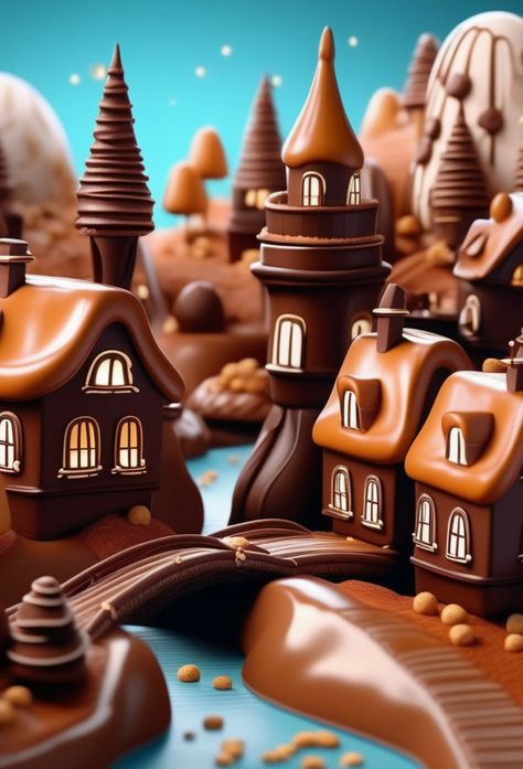 Chocolate Building, Chocolate Castle, Cake Blender, Kimberly Ann, Chocolate Party, Chocolate World, Women Art, Black Women Art, Favorite Products