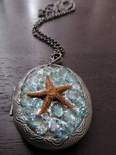 Save on handmade Nautical Jewelry Mermaid Locket, Jewel Of The Seas, Under The Sea Theme, Mermaid Aesthetic, I Love The Beach, Nautical Jewelry, Sea Theme, Jewel Box, Fantasy Jewelry