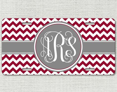 Personalized Monogrammed License Plate Car Tag, Monogram License Plate, Personalized License Plate, Personalized Car Tags, Personalized License Plate, Monogram License Plate, Chevron Background, Personalized License Plates, Car Tag, Custom License Plate, Car Personalization, License Plates