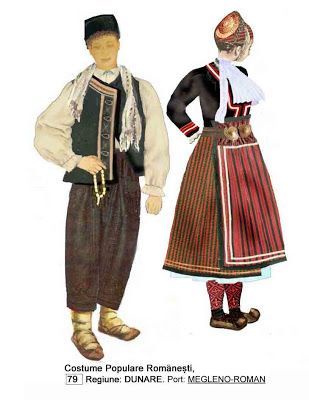 The Megleno-Romanians | True Romania Bulgarian Clothing, Costumes Around The World, Folk Clothing, National Dress, Folk Dresses, Fantasy Costumes, Historical Costume, Folk Costume, Clothing Ideas