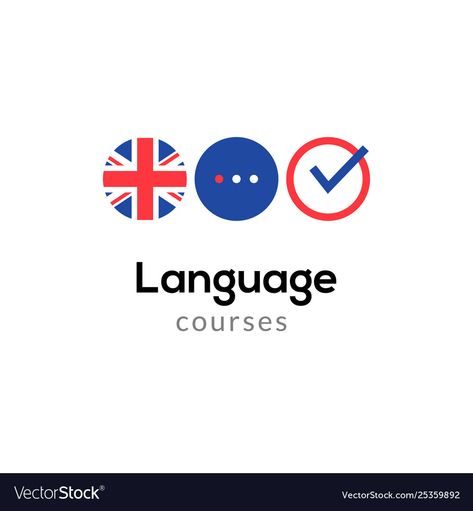 English Logo Schools, English Course Design, Language Logo Design, English Logo Design, School Website Templates, English Learning Course, Language Logo, English Logo, Course Design