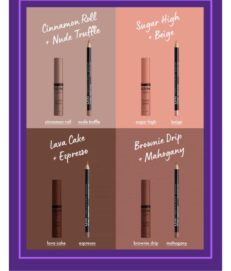 Lip Liner And Gloss Combo For Dark Lips, Dark Brown Lip Liner Combo, Brown Liner Lip Combo, Lip Combos For Medium Skin, Brown Lip Liner With Clear Gloss, Nyx Nude Truffle Lip Liner Combo Color, Lip Combos For Light Skin, Lip Combos, Simple Makeup Tips