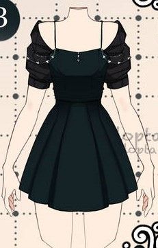 Manwha Dresses Design, Anime Dress Design Outfit Ideas, Japanese Dress Drawing Reference, Cute Anime Dresses Design, Anime Short Dresses Drawing, Rope Reference, Clothing Sketches, Clothing Design Sketches, Anime Inspired Outfits