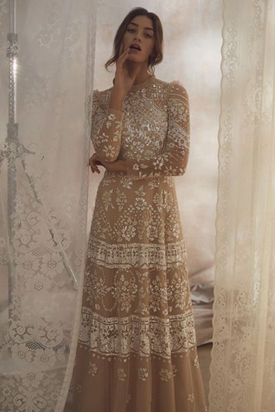 The Ultimate Dress Brand For Big Events | sheerluxe.com Needle And Thread Dress, Aurora Gown, Long Floral Maxi Dress, Arab Style, Thread Dress, Aurora Dress, Bridal Jacket, Embellished Gown, Gorgeous Wedding Dress