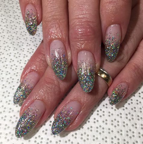 Vanity Projects on Instagram #manicure Square Ombré Nails, Ombré Nails With Glitter, Silver Ombre Nails, Gel Nails Manicure, Nails With Glitter, Ombré Nails, Nails Gel Nails, Silver Ombre, Ombre Nails Glitter