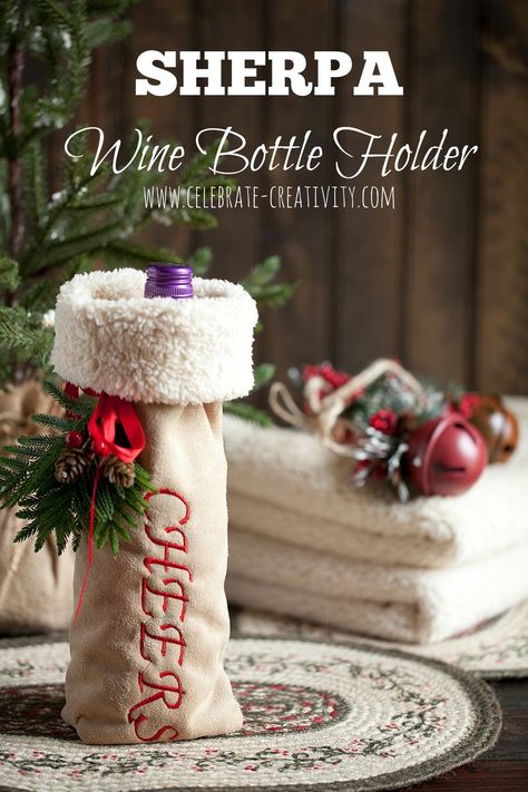 SHERPA ГРАФИКА Christmas Wine Bottle, Christmas Craft Show, Welcome To Christmas, Marshmallow Snowman, Wine Bottle Covers, Wine Bottle Holder, Countdown To Christmas, Craft Show Ideas, Wine Bottle Holders