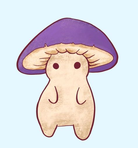 Little mushroom purple Purple Mushroom Aesthetic, Mushroom Widget, Mushroom Pfp, Drawing Mushrooms, Mushroom Vector, Purple Mushrooms, Mushroom Cartoon, Mushroom People, Purple Mushroom