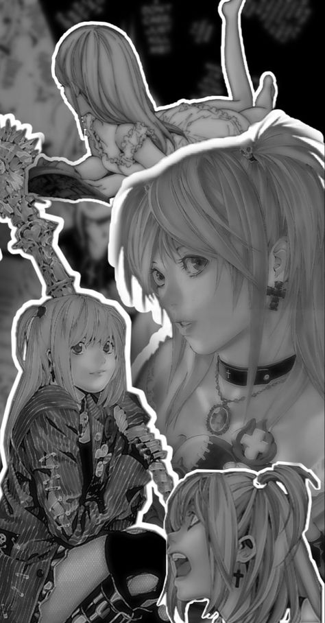 Y2k Japanese Wallpaper, Misa Amane Wallpapers, Fandom Wallpaper, Anime Goth, L Wallpaper, Boy Blurred Pic, Misa Amane, Goth Wallpaper, Black Phone Wallpaper