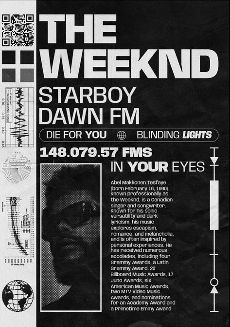 Poster for The Weekend Starboy Dawn FM Black And White The Weeknd Poster, The Weekend Posters Aesthetic, The Weeknd Room Decor Wall Art, The Weeknd Poster Drawing, The Weekend Graphic Design, Xo Poster The Weeknd, Vintage Poster Art Retro Free Printable, R And B Poster, The Weekend Poster Prints