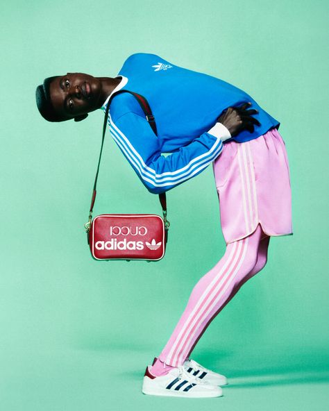 Adidas X Gucci, Adidas Three Stripes, Adidas Tracksuit, Adidas Trefoil, Sports Luxe, Belted Jacket, Fashion Catalogue, Sport Chic, Adidas X