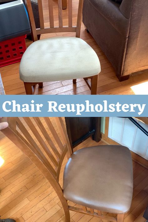 Reupholster Bar Stools, Recover A Chair, Diy Seat Covers, Office Chair Makeover, Leather Kitchen Chairs, Chair Reupholstery, Fabric Tutorial, Recovering Chairs, Diy Bar Stools