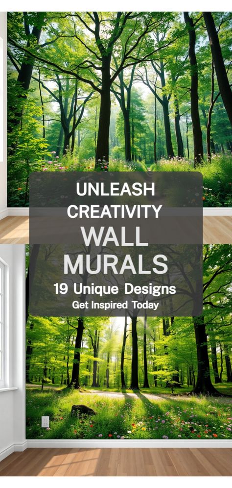 Artistic wall murals Jungle Wall Mural Diy, Wall Murals For Home, Subtle Wall Mural, Wallpaper Murals Statement Wall, Outdoor Wall Murals Backyards, Hand Painted Murals For Home, Cool Wall Murals, Cityscape Mural, Skyline Mural