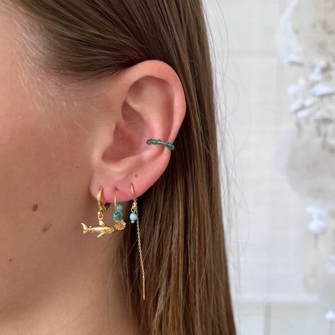 Cute Summer Earrings, Summer Earring Stack, Beachy Earrings, Summer Designs, Summer Items, Beachy Jewelry, Shark Earrings, Beach Earrings, Summer Earrings