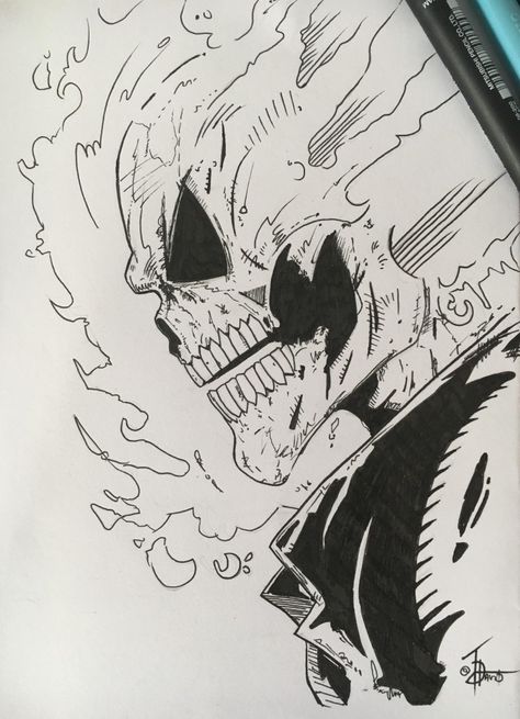 Rider Drawing, Ghost Rider Drawing, Gost Rider, Anime Drawing Books, Black Clover Manga, Doodle Art Drawing, Body Reference Drawing, Ghost Rider, Art Painting Acrylic