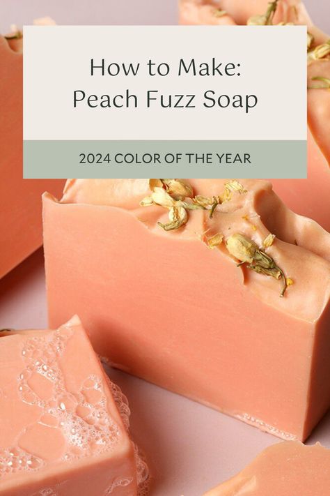 Peach Soap Bar, Peach Soap, Peach Items, Peach Fragrance, Homemade Ingredients, Pantone 2024, Soap Design Ideas, Strawberry Rose, Peach Strawberry