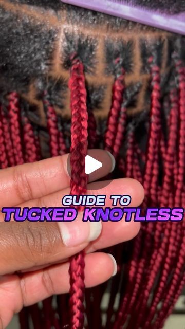 New Mexico state Braids•Locs•Natural hair• on Instagram: "Tucking is all about positioning [Save & Try]  When you tuck you can either: •Wrap the natural hair in the braiding hair  •Push the natural hair to the back  •Squeeze natural hair into a corner when braiding in  •Pull braiding hair over natural hair like a window blind   ➡️ Some of these will still show in the back, others won’t. Overall, no matter which method fits best in the moment, the braids will last longer long-term if the natural hair is not left exposed on top.  ➡️ Knotless braids getting fuzzy at the root especially after some new growth kicks in is normal. You can only tuck so much at the beginning, depending on natural hair density & the size requested. Everything else can be controlled by tucking, especially how long th Tucking Knotless Braids, Tucked Braid Hairstyles, How To Tuck Hair In Knotless Braids, Braids For No Edges, Adding Hair To Braids, Mexico Braids, Locs Natural, Braids Locs, Hair Tuck