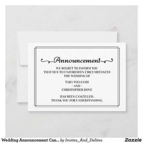 Wedding Announcement Cancellation Cards Wedding Cancellation, Wedding Day Cards, Wedding Announcement, Mint Wedding, Etsy Wedding, Announcement Cards, Shop Wedding, Wedding Announcements, Cheap Wedding