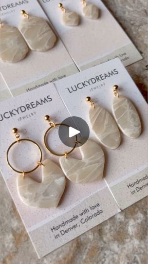 5.6K views · 294 reactions | The bride’s earrings from the bachelorette weekend 🤍
•
•
•
•
•
#etsy #polymerclay #handmadewithjoann #etsyshop #denver #denvercolorado #etsyshopowner #denver #bride #bridal #bachelorette | 𝙻𝚞𝚌𝚔𝚢𝙳𝚛𝚎𝚊𝚖𝚜 𝙹𝚎𝚠𝚎𝚕𝚛𝚢 | Campsite Dream · September The Bachelorette, Bachelorette Weekend, Bride Bridal, Clay Earrings, Denver, The Bride, Polymer Clay, Handmade Jewelry, Etsy Shop