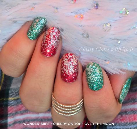 Color Street Combos, Street Nails, Holiday Colors, Color Street Nails, Cherry On Top, Over The Moon, Color Street, Winter Nails, The Moon