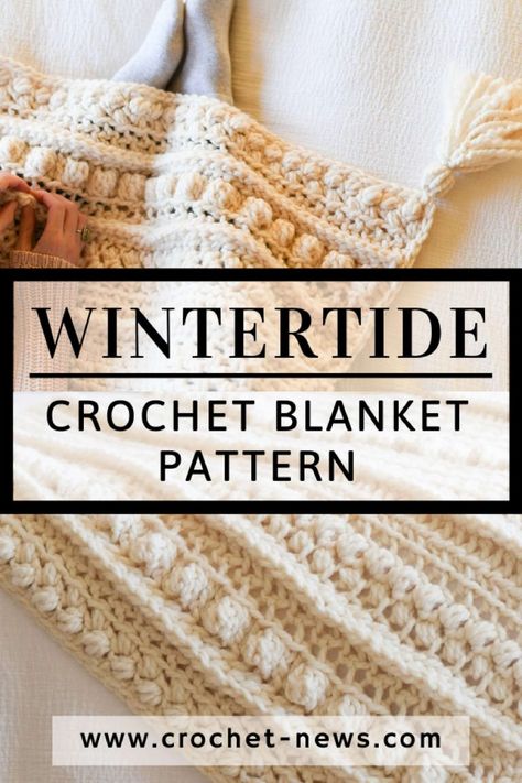 Wintertide Crochet Blanket Pattern - Crochet News Crochet Afgans, Easy Crochet Blanket, Crochet Blanket Pattern, Crochet Blanket Afghan, Modern Knitting, Crochet Throw Blanket, Your Mum, Haken Baby, Afghan Patterns