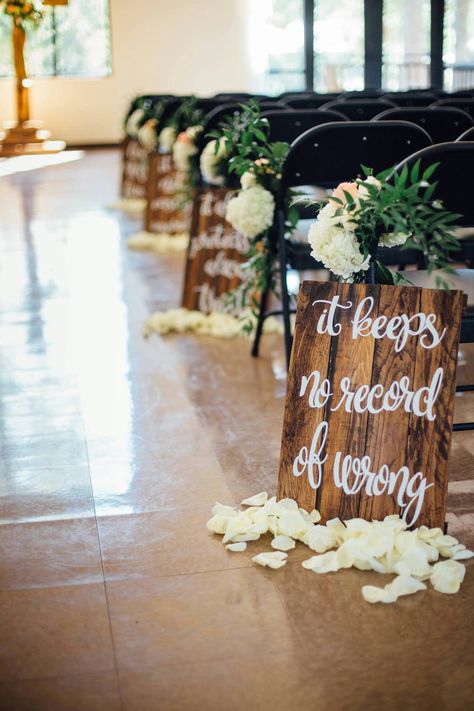 Church Wedding Decorations Aisle, Red White Blue Wedding, Simple Church Wedding, Church Aisle Decorations, Church Aisle, Wedding Isles, Church Wedding Ceremony, Fall Wedding Color Palette, Love Is Patient Love Is Kind