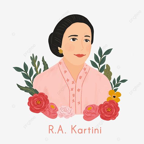 ibu kartini,selamat hari kartini,poster,banner,card,woman,heroes,flower,illustration,portrait Ibu Kartini, Kartini Day, Ra Kartini, Theme Background, Ios App Icon Design, Themes Free, Art N Craft, Tropical Theme, Floral Theme