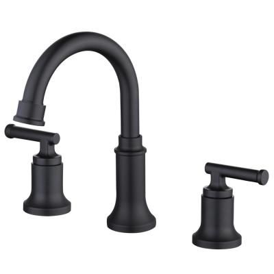 Oswell 8 in. Widespread 2-Handle High-Arc Bathroom Faucet in Matte Black Colored Toilets, Matte Black Bathroom Faucet, Black Faucet Bathroom, Bathroom Faucets Black, Updated Bathroom, Bathroom Stand, Glacier Bay, Widespread Bathroom Faucet, Bath Ideas