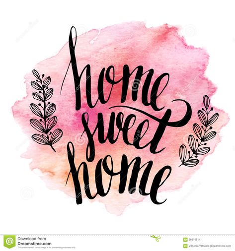 Dollar Photo, Photo Club, Welcome Home, Home Sweet Home, Hand Drawn, Vector Images, Sweet Home, Pink