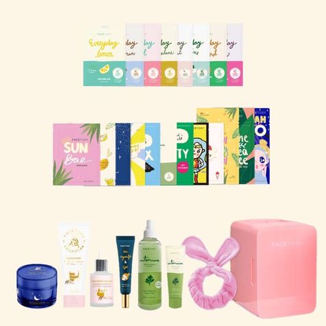 FaceTory Ultimate Story Collection 4.0 with Skincare Fridge and Facial Sheet Masks for Hydrating, Moisturizing, Soothing Skincare Fridge, Teen Skincare, Facial Sheet Mask, Sheet Masks, Affordable Skin Care, Subscription Gifts, Oil Cleanser, Sheet Mask, Foam Cleanser