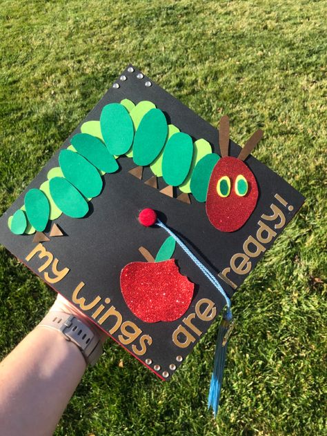 Graduation Cap Bulletin Board, Early Education Graduation Cap, Vpk Graduation Cap Designs, Prek Cap Decoration, Preschool Teacher Graduation Cap, Graduation Cap Designs Preschool, Prek Graduation Cap Designs, Pre K Cap Decoration, Preschool Graduation Cap Ideas