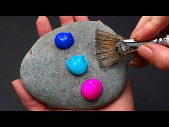 I Painted on 3 Stones - Simple but AMAZING! 😍 - YouTube Simple Eye, Simple Painting, Easy Paintings, Rock Painting, Painting Techniques, Painted Rocks, Don't Forget, Stone, Color