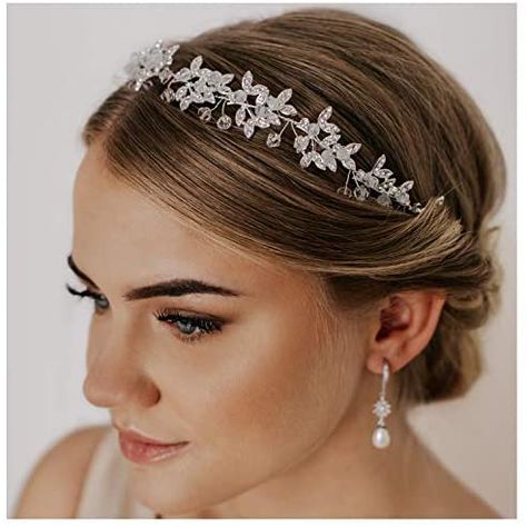 Silver Wedding Headpiece, Hair Accessories For Bride, Accessories For Bride, Crystal Bridal Headpiece, Bride Hair Piece, Wedding Hair Head Piece, Wedding Hair Headband, Bridal Hair Headpiece, Bride Headband