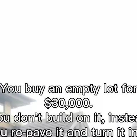 Fred | Affiliate Marketer on Instagram: "🏢💰 Own a Parking Lot, Generate Passive Income! 💰🏢 🎯 Tired of empty investments? Here’s a game-changer! 🤩 🌍 Imagine buying a vacant lot for $30,000, transforming it into a lucrative parking lot. This land turns into $400,000 yearly income, effortlessly! 🚀 💼 Secure generational wealth by owning something tangible, an investment you can put your name on. 🏆 ⏳ Limited time offer! Act fast and create a lasting legacy. ⌛️ 🔥 Take control of your financ Vacant Lot Ideas, Parking Lot Business, Business Entrepreneur Startups, Generational Wealth, Entrepreneur Startups, Ways To Earn Money, Affiliate Marketer, Take Control, Parking Lot