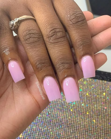 Light Pink Medium Square Nails, Light Pink Medium Acrylic Nails, Medium Light Pink Nails, Blush Pink Acrylics, Pink Full Set Nails, Square Medium Nails Acrylics, Pink Plain Nails, Plain Pink Acrylic Nails, Cute Square Nails Medium