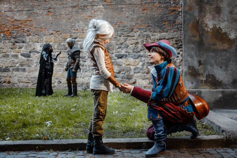 Dandelion and Ciri by gerutskiy The Witcher Cosplay, Tintin Adventure, Witcher Books, Witcher Cosplay, Witcher Series, Fantasy Story Ideas, The Witcher Game, Batman Vs Joker, The Witcher Geralt