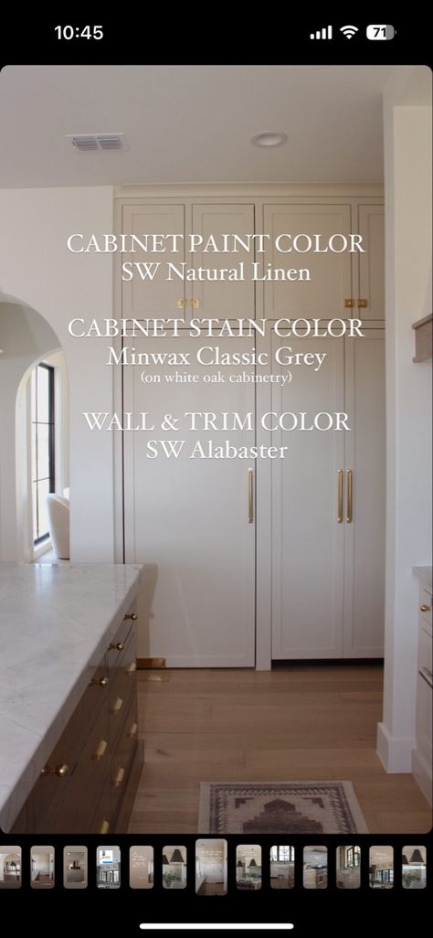 Sherwin Williams Cabinet Paint Colors, Natural Linen Cabinet Color, Linen Kitchen Cabinets, Paint Color Kitchen Cabinets, Natural Linen Sherwin Williams Kitchen Cabinets, Sherwin Williams Cabinets, Natural Linen Cabinets, Sw Natural Linen Cabinets, Perfect Greige Sherwin Williams Cabinets