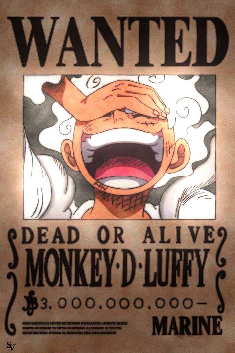 Monkey D Luffy Gear 5, One Piece Wallpaper, Wanted Poster, Luffy Gear 5, Gear 5, Monkey D Luffy, Otaku, One Piece