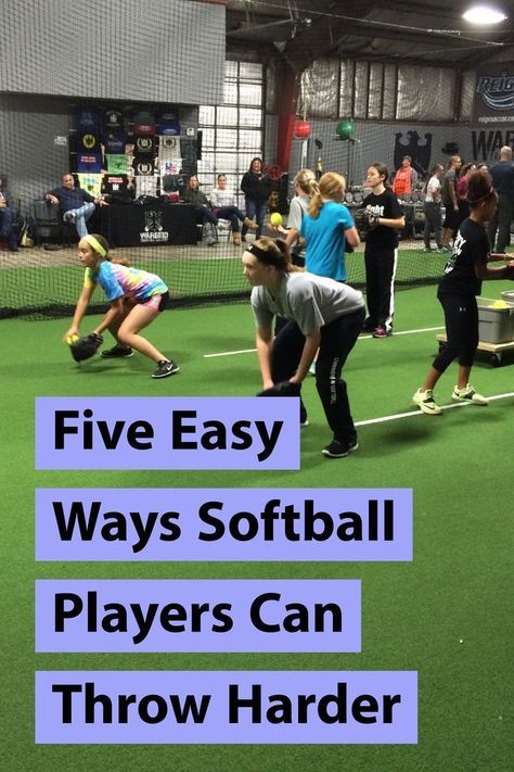 In this article, I share five simple ways any girl can improve her arm strength and arm health - to throw faster and feel better. Softball Catcher Drills, Softball Cheers, Softball Workouts, Softball Party, Softball Crafts, Softball Drills, Baseball Drills, Arm Strength, Basketball Tricks