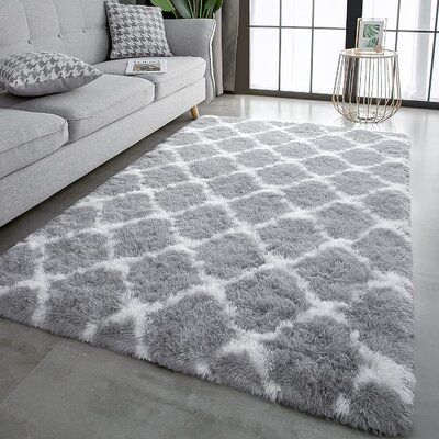 Bedroom Grey And White, Fuzzy Rugs, Boy Playroom, Dark Grey Carpet, Fuzzy Rug, Modern Kids Room, Ladies Style, Geometric Carpet, Rugs For Bedroom