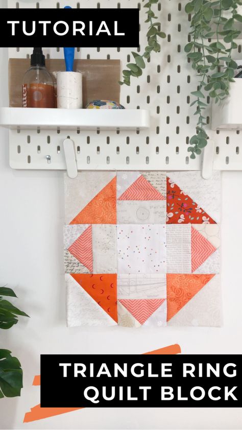 Orange Blossom Quilt, Easy Quilt Blocks For Beginners, Free Quilt Blocks, Easy Quilt Blocks, Blossom Quilt, Free Quilt Block Patterns, Low Volume Quilt, Hst Quilts, Heart Quilts