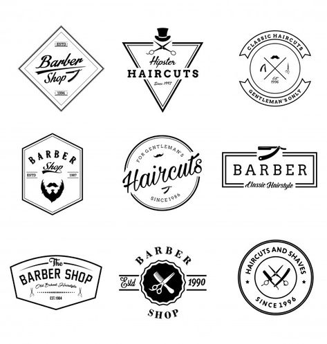 Old School Barber Shop, Logo Barber, Classic Barber Shop, Barber Haircuts, Hipster Haircut, Barber Logo, Barbershop Design, Barber Shop Decor, Vintage Barber